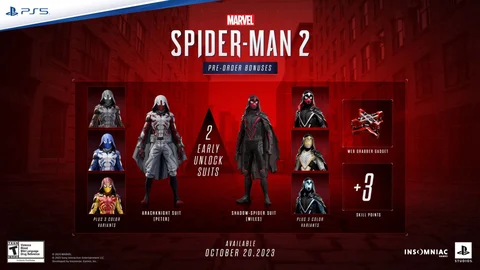 Marvels Spider Man 2 Pre order bonuses
